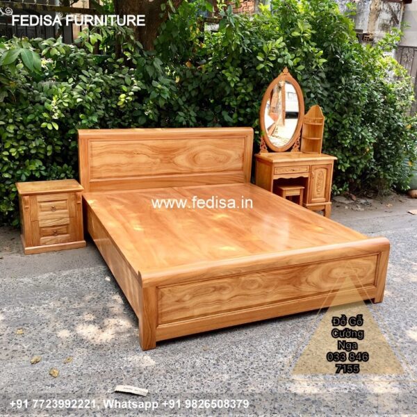 Wooden Bed Modern Wooden Bed Design Mens Bedroom No-976