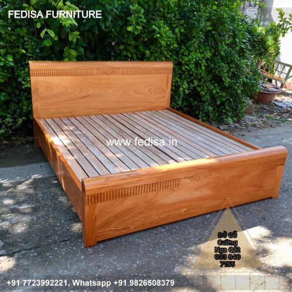 Wooden Bed Unique Wooden Bed Design Room Wardrobe Design No-980
