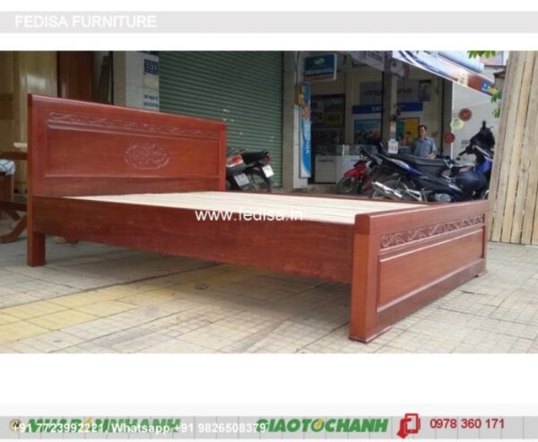 Wooden Bed White Wooden Double Bed Bed Wall Design No-993