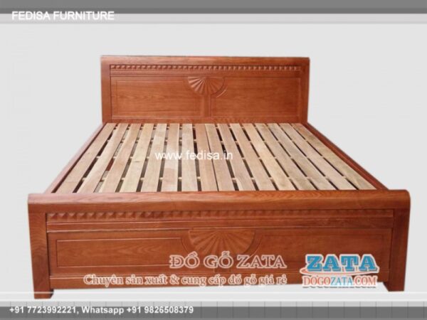 Wooden Bed White Wooden Single Bed Luxury Bed Design No-1017