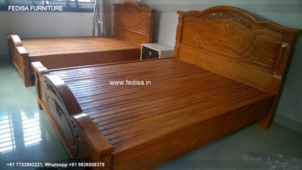 Wooden Bed Wooden Wardrobes Cool Room Designs No-1018