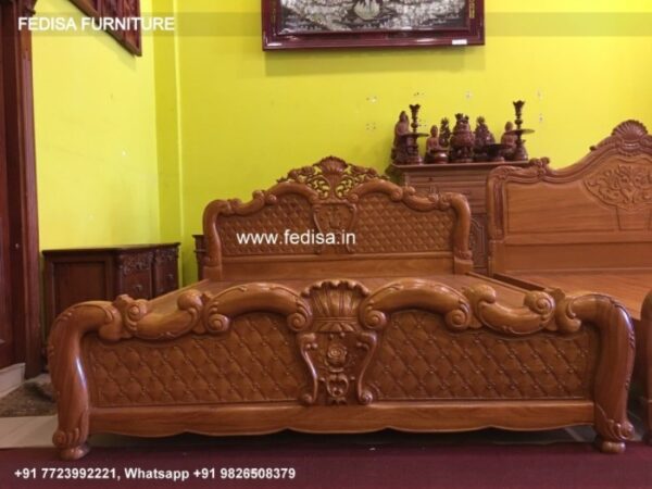 Wooden Bed White Wooden Bed Frame Painted Dresser No-1055