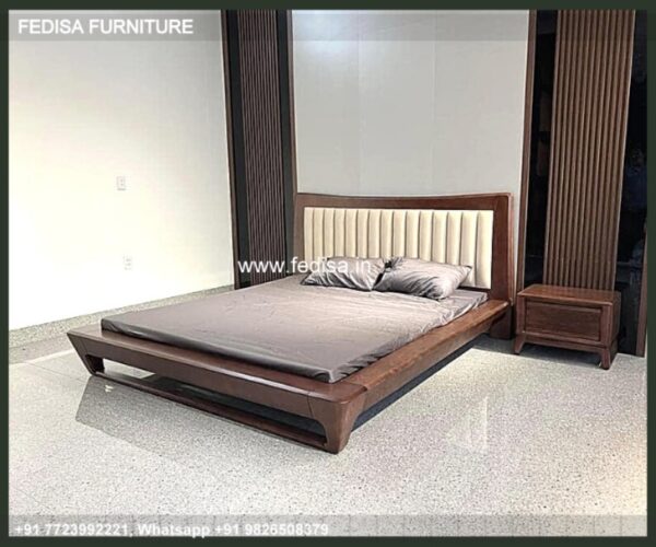 Wooden Bed Wooden Wardrobe Designs For Bedroom Blue Nightstands No-1095
