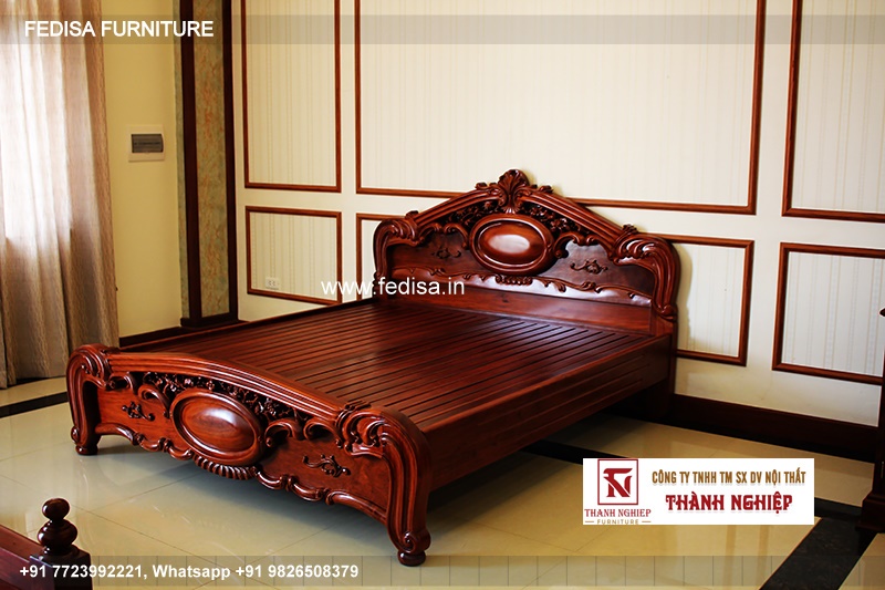 Wooden Bed Wooden Bedroom Design Wardrobe Laminate Design No-1098