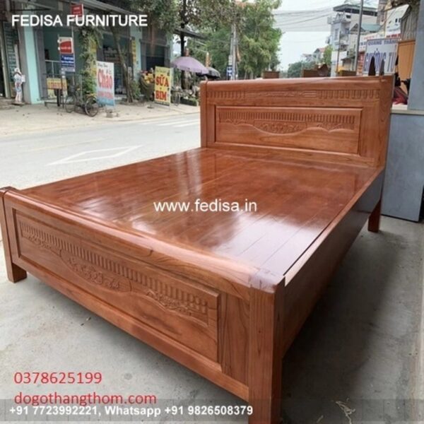 Wooden Bed Wooden Almirah With Dressing Table Headboards For Queen Beds No-1109