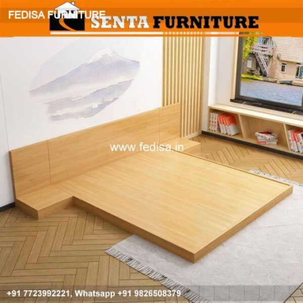 Wooden Bed Wooden Almirah Design Latest Low Bedside Table No-1115