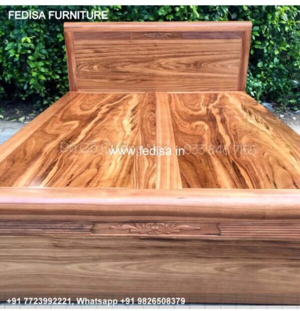 Wooden Bed Wooden Dressing Table Stylish Bed Design No-1138