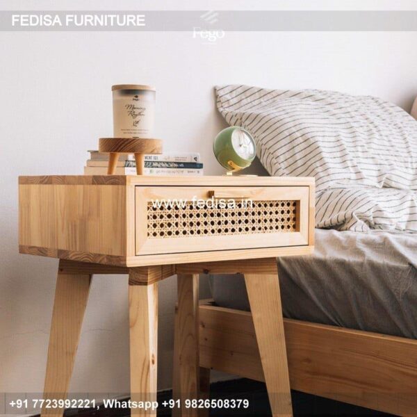 Wooden Bed White Wooden Single Bed Modern Room Decor No-1149