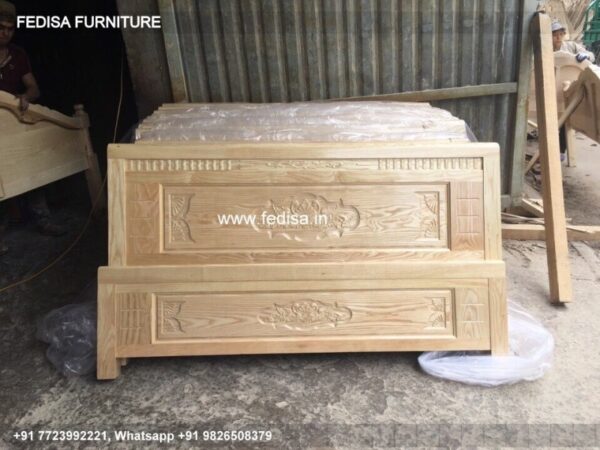 Wooden Bed Wooden Single Bed Seating Bedroom No-1208