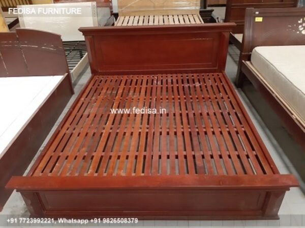 Wooden Bed White Wooden Single Bed Bed Stands No-1215