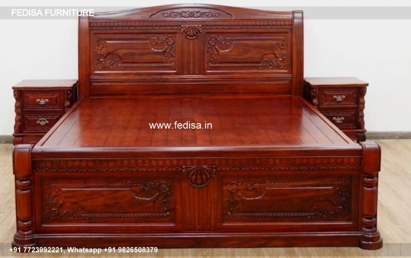 Wooden Bed Wooden Wardrobes Fancy Bed Design No-1216