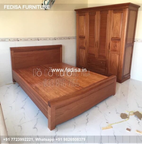 Wooden Bed Furniture Wooden Bed Design Modern Bedroom Decor No-1233