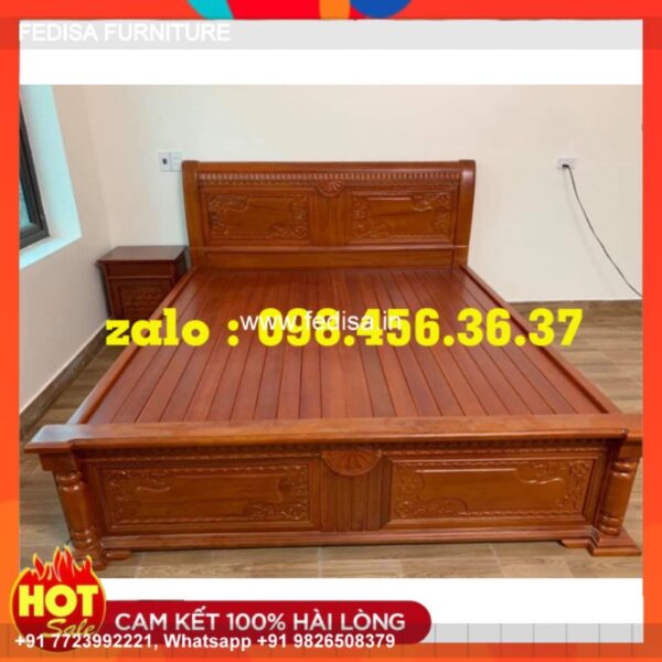 Wooden Bed Wooden Room Decor Bedside Dresser No-1243