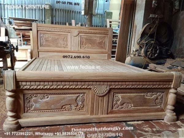 Wooden Bed Wooden Bed Frame White And Wood Dresser No-1249