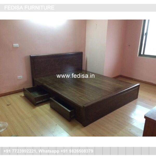 Wooden Bed White Wooden Bed Frame Divan King Size Bed No-1253