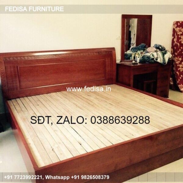 Wooden Bed Wooden Double Bed Latest Bedroom Design No-1255