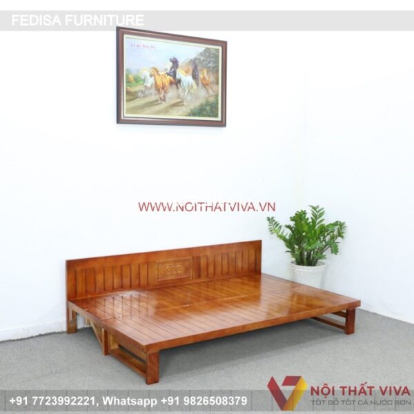 Wooden Bed Wooden Double Bed With Mattress Painted Bedroom Furniture No-1264