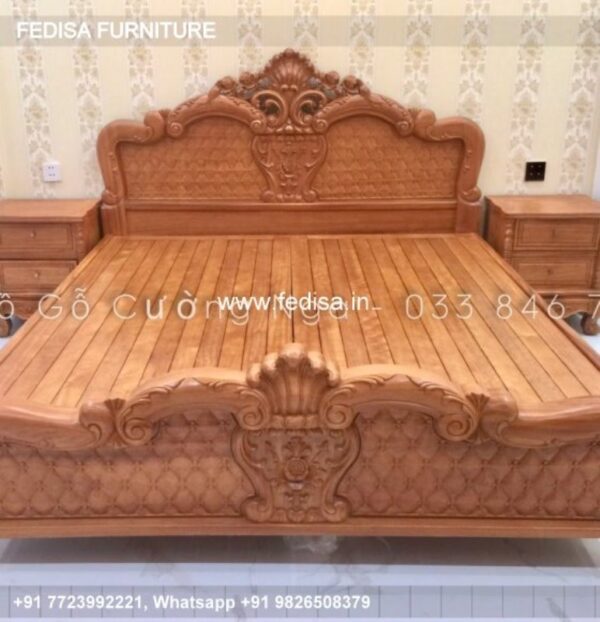 Wooden Bed Latest Wooden Bed Designs 2038 Dressing Table Stool With Storage No-1280