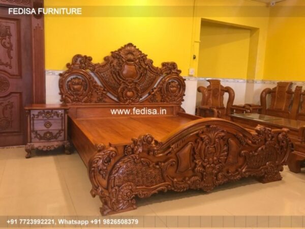 Wooden Bed Wooden Chest Of Drawers Designs Wall Paint Design For Bedroom No-1301