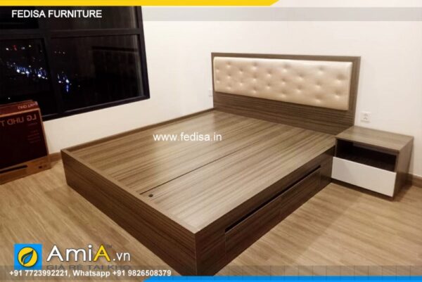 Wooden Bed Wooden Cabinet Designs For Bedroom Very Small Room Interior Design No-1303