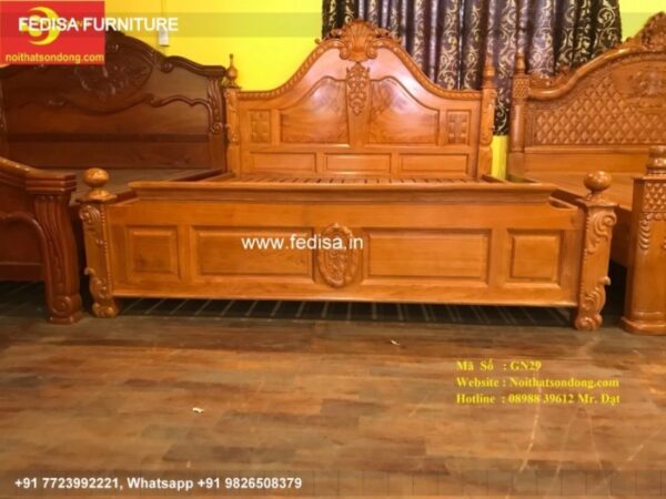 Wooden Bed Unique Wooden Bed Design Bedroom Interiors For 10x12 Room No-1310