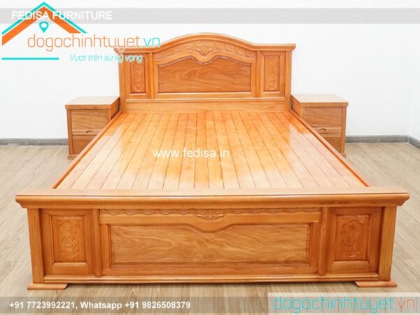 Wooden Bed Wooden Double Bed Under 5020 Room Decor Design No-1329