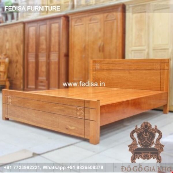 Wooden Bed Wooden King Size Bed 2 Bedroom Apartment Interior Design Ideas No-1341