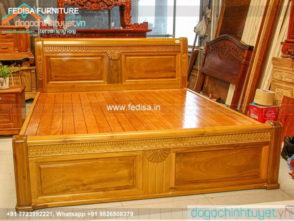 Wooden Bed Wooden Master Bedroom Interior Design Painted Room Ideas No-1351