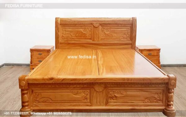 Wooden Bed White Wooden Bed Frame 10 By 11 Bedroom Interior Design No-1385