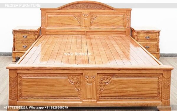 Wooden Bed Wooden Double Bed With Mattress Bto Master Bedroom Design No-1396
