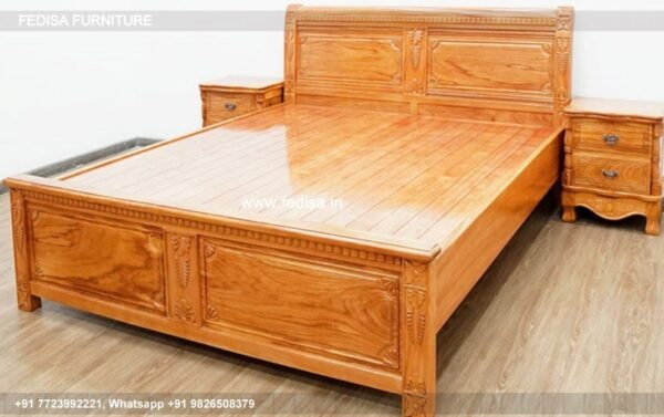 Wooden Bed Wooden Dressing Table 3bhk Room Design No-1402