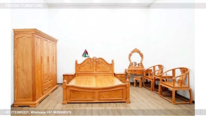 Wooden Bed Wooden Wardrobe Design Simple Indian Bedroom Interior Design Ideas No-1409