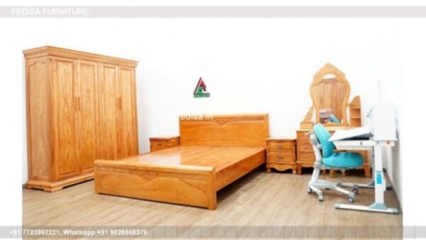 Wooden Bed White Wooden Single Bed Interior Apartemen 2 Bedroom No-1413