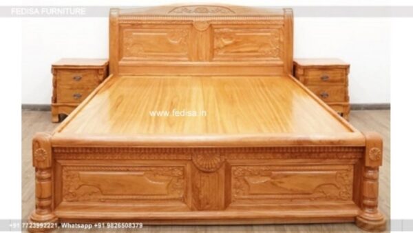 Wooden Bed Wooden Bedroom Interior Design 1 Bedroom Apartment Interior Design No-1415