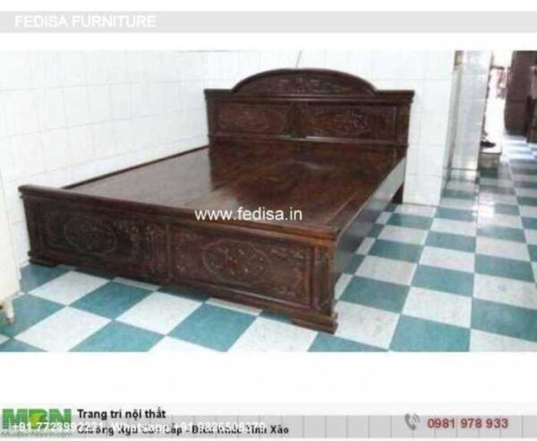 Wooden Bed Wooden Headboard Designs 10x10 Room Interior Design No-1430