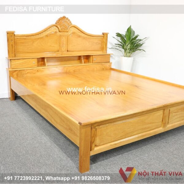 Wooden Bed White Wooden Bed Frame Modern House Room Design No-1451