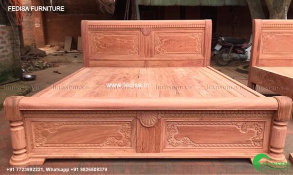 Wooden Bed Wooden Dressing Table Designs For Bedroom Yellow Painted Room No-1477