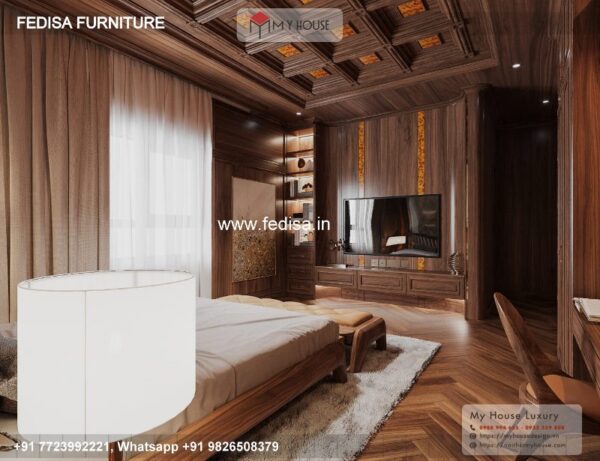 Wooden Bed White Wooden Double Bed Ferris Rafauli Bedroom No-1521