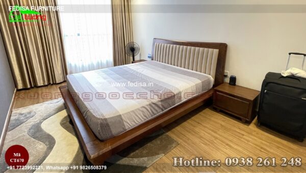Wooden Bed Wooden Double Bed Under 10023 Modern Room Style No-1529