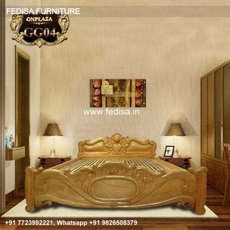 Wooden Bed Wooden Sofa Bed Bedroom Interior Paint Design No-1540