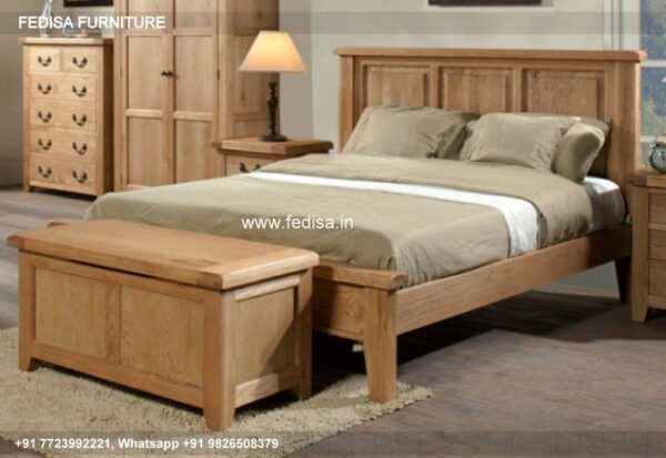 Wooden Bed Wooden Bedroom Interior Design Gray Paint Room Ideas No-1547