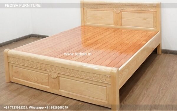 Wooden Bed Wooden Room Decor Bohemian Interior Design Bedroom No-1573