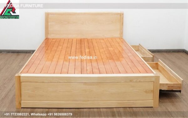 Wooden Bed Wooden Almirah For Bedroom Vintage Style Decorating Ideas No-1575