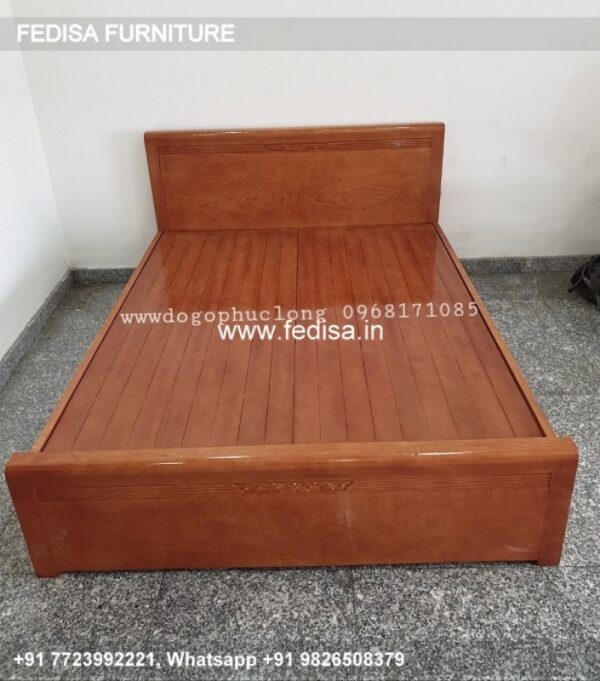 Wooden Bed Wooden Double Bunk Bed House Interior Bedroom No-1597