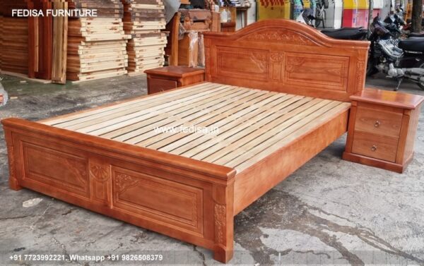 Wooden Bed Wooden King Size Bed Interior Design For Men's Room No-1605