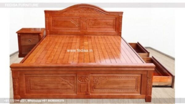 Wooden Bed Wooden Wardrobes Interior Room Decoration Ideas No-1612