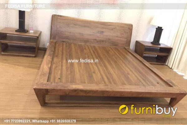Wooden Bed Wooden Bed Interior Design Gray Interior Design Bedroom No-1619