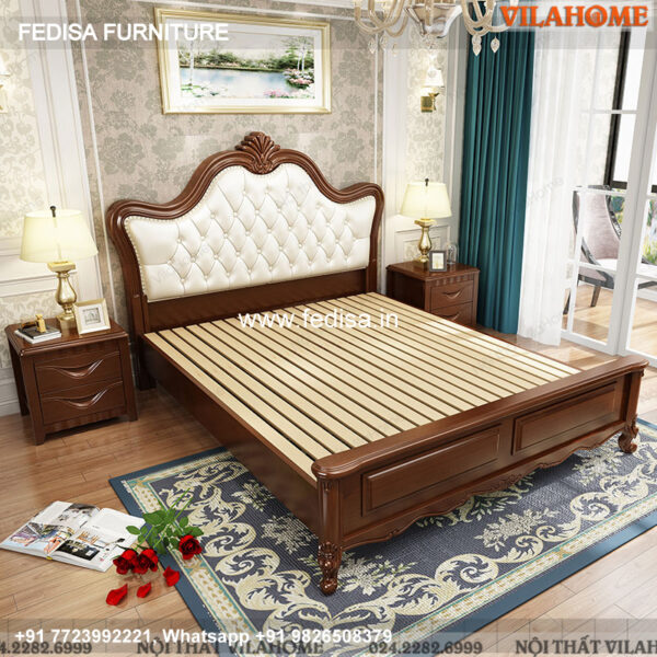 Wooden Bed Wooden Bedroom Interior Gray Interior Bedroom Design No-1620