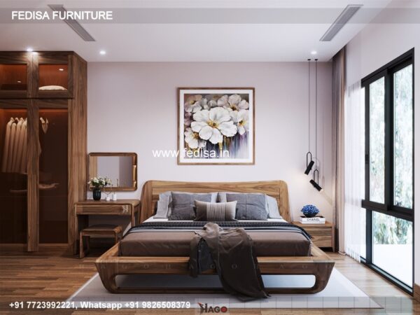 Wooden Bed Wooden Room Design Mens Room Interior Design No-1624
