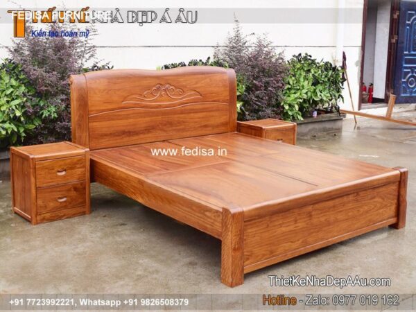 Wooden Bed Wooden Round Bed Design Interior Design Bedroom Low Budget No-1627